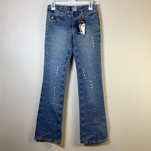 NWT. Bebina Junior 3 Rigid Low Rise Distressed Bootcut Jeans.